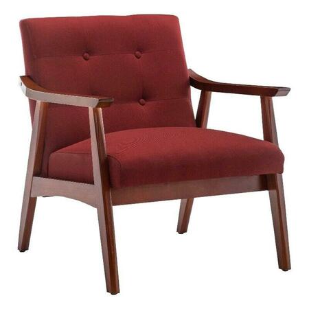 CONVENIENCE CONCEPTS Take A Seat Natalie Accent Chair, Garnet Red HI2825801